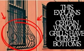 This explains why certain window grills have curved bottoms
