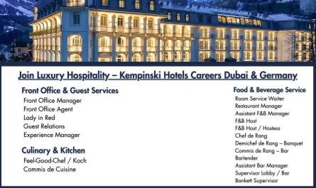 Join Luxury Hospitality – Kempinski Hotels Careers Dubai & Germany