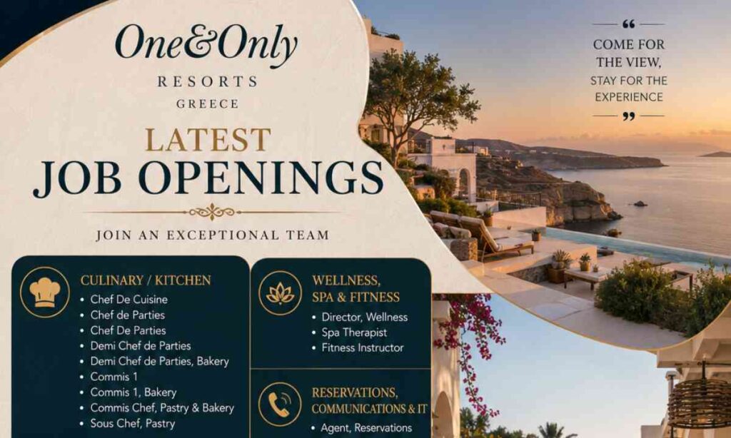 One&Only Resorts Greece | Latest Job Openings